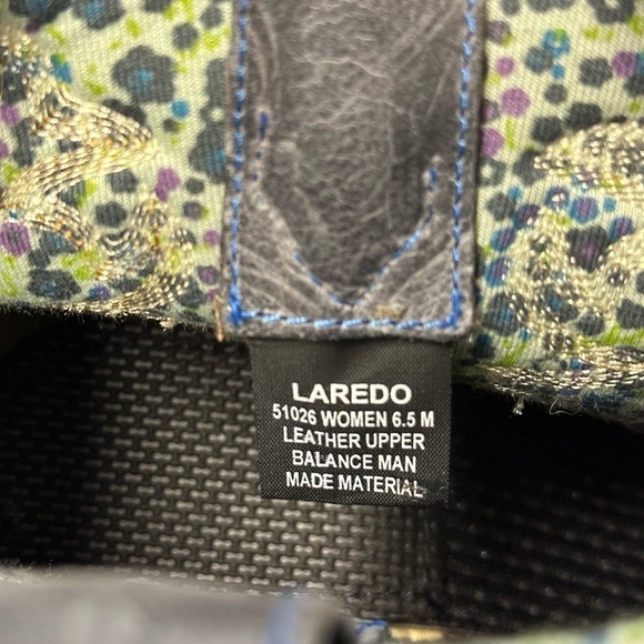 Laredo Womens Sapphrye Round Toe Dress Boots Mid Calf Low Heel 1-2" - Blue - Picture 4 of 4